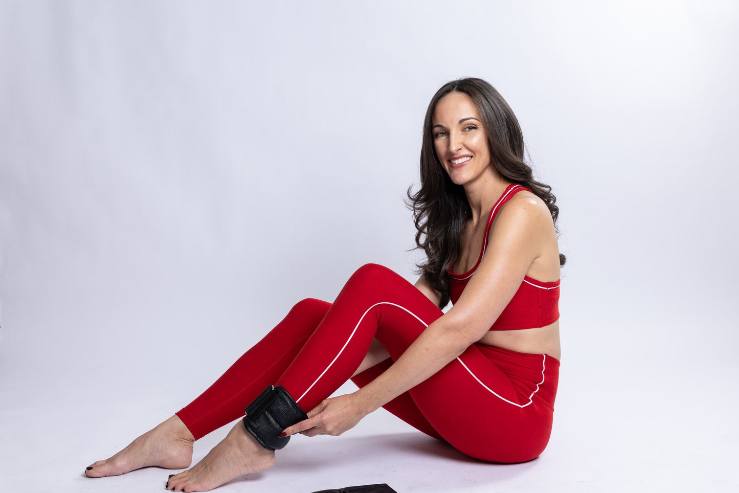 Vegan Leather Ankle Weights (Glossy Black)