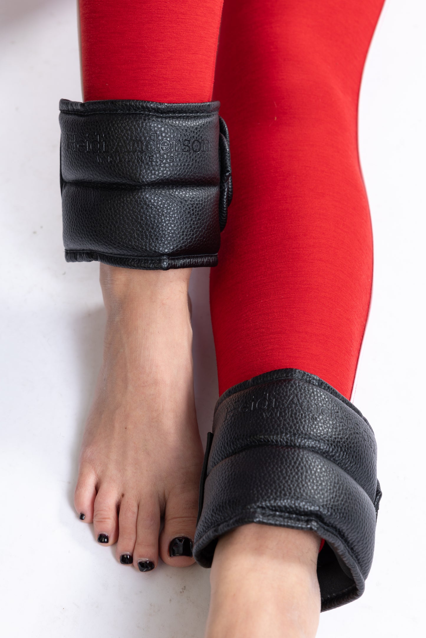 Vegan Leather Ankle Weights (Glossy Black)