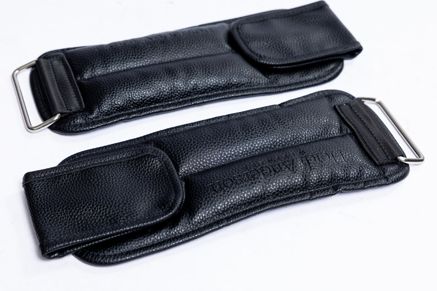 Vegan Leather Ankle Weights (Glossy Black)