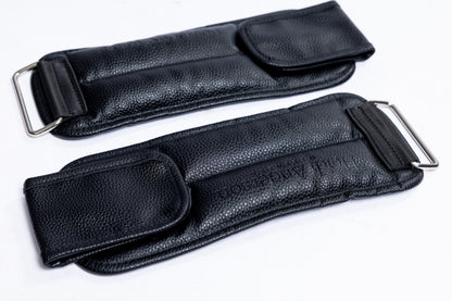 Vegan Leather Ankle Weights (Glossy Black)