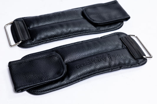 Vegan Leather Ankle Weights (Glossy Black)