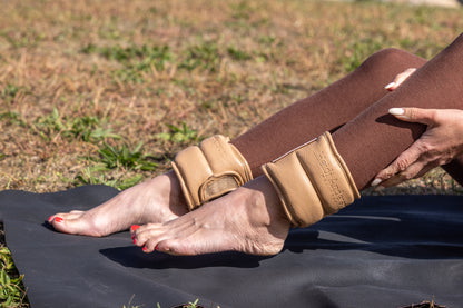 Vegan Leather Ankle Weights (Camel)