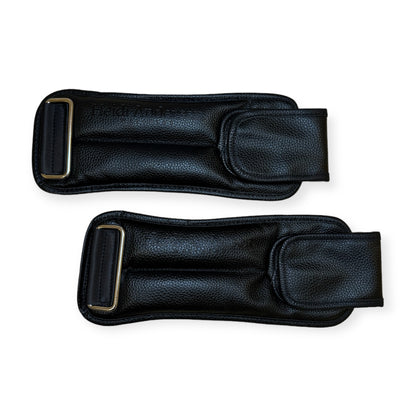 Vegan Leather Ankle Weights (Glossy Black)